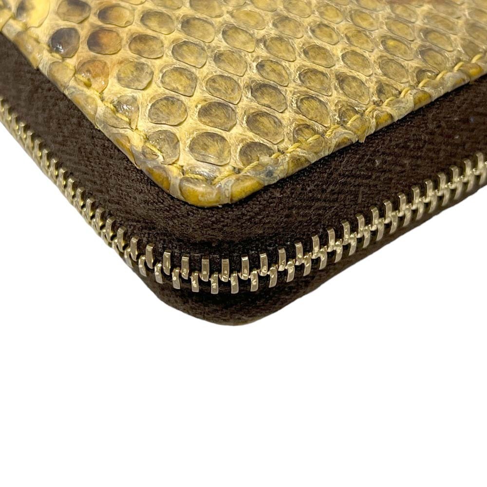 Gucci Double GG Zip Wallet Python Long Compartment - image 12